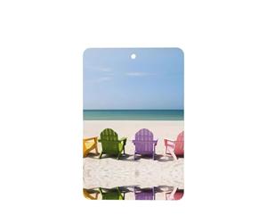 Phayah Ambientadores rectangulares para coche, 6 unidades, sillas junto al cielo azul del mar, tarjetas aromáticas para colgar, aroma a lavanda que elimina el olor
