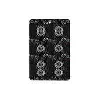 Phayah Ambientadores rectangulares para coche, 6 unidades, símbolos sobrenaturales, patrón negro, tabletas de aromaterapia, tarjeta perfumada para colgar, aroma a lavanda que elimina el olor