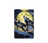 Phayah Ambientadores rectangulares para coche, con diseño de dos lobos silbando en la luna, aroma a lavanda, para colgar en tableta, armario, zapatos, armario, 6 unidades