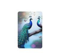 Phayah Ambientadores rectangulares para colgar en el coche, con dos coloridos pavos reales, con aroma a lavanda