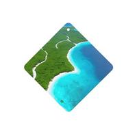 Phayah An Island In The Ocean - Ambientador de fragancia cuadrada para coche, aroma a lavanda, 6 unidades