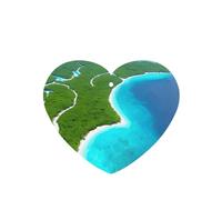 Phayah An Island In The Ocean - Ambientador de fragancia para coche, diseño de lavanda con forma de corazón, 4 unidades