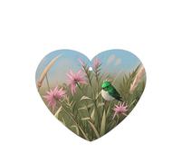 Phayah Artemisia Emeraldis - Ambientador para coche, diseño de pájaro, aroma a lavanda, tarjeta con forma de corazón, 4 unidades, para colgar en el armario del coche, cajón