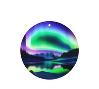 Phayah Aurora In The Night Sky - Ambientadores para coche, diseño de lavanda con forma redonda, para colgar, para tableta, armario, zapatos, armario, 4 unidades