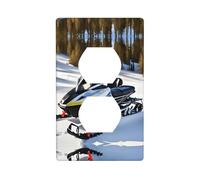Phayah Avanzado patrón de motos de nieve cubiertas de tomacorriente placa de pared receptáculo dúplex interruptor de luz placa de interruptor de luz individual doble enchufe eléctrico