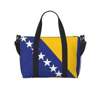 Phayah Banderas de fin de semana con la bandera de Bosnia y Herzegovina para mujer, bolsa de viaje para fin de semana, bolsa deportiva para gimnasio, bolsa cruzada