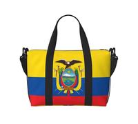 Phayah Banderas de fin de semana con la bandera de Ecuador para mujer, bolsa de viaje para fin de semana, bolsa deportiva para gimnasio, bolsa cruzada