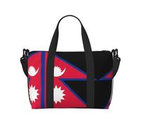 Phayah Banderas de fin de semana con la bandera de Nepal para mujer, bolsa de viaje para fin de semana, bolsa deportiva para gimnasio, bolsa cruzada