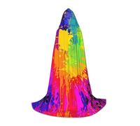 PHAYAH Bata con capucha colorida para Halloween, brujería, brujería, Navidad, cosplay, fiesta de máscaras, disfraz de regalo, talla S