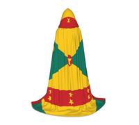 PHAYAH Bata con capucha para Halloween, brujería, brujería, con diseño de bandera de Granada, para Navidad, cosplay, fiesta de máscaras, disfraz de regalo, talla L