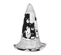 PHAYAH Bata con capucha para Halloween, brujería, brujería, con diseño de oso de botella de leche, para Navidad, cosplay, fiesta de máscaras, disfraz de regalo, talla S