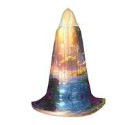 PHAYAH Bata con capucha para Halloween, brujería, brujería, con diseño de pájaros de montaña, para Navidad, cosplay, fiesta de máscaras, disfraz de regalo, talla L