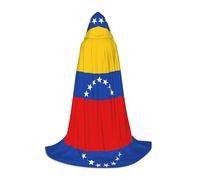 PHAYAH Bata con capucha para Halloween, brujería, brujería, diseño de bandera de Venezuela, para Navidad, cosplay, fiesta de máscaras, disfraz de regalo, talla M