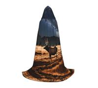 PHAYAH Bata con capucha para Halloween, brujería, brujería, disfraz de Navidad, cosplay, fiesta de máscaras, talla M