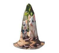 PHAYAH Bata con capucha para madre e hijo, diseño de brujería, brujería, Halloween, Navidad, cosplay, fiesta de máscaras, disfraz de regalo, talla L