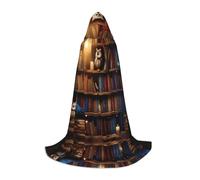 PHAYAH Bata mágica con capucha para Halloween, brujería, brujería, Navidad, cosplay, fiesta de máscaras, disfraz de regalo, talla M