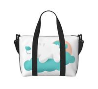 Phayah Bear On The Clouds - Bolsa de viaje para fin de semana, gimnasio, para mujeres y niñas, resistente al agua, Black, Talla única