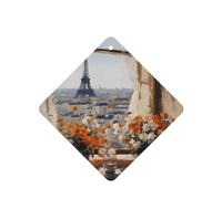 Phayah Beautiful Pylons In The Distance Pattern - Ambientador de fragancia cuadrada para coche, aroma de lavanda, 4 unidades