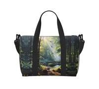 Phayah Birds Of The Forest - Bolsa de viaje para fin de semana, gimnasio, para mujeres y niñas, resistente al agua, color negro, talla única, Negro, One Size