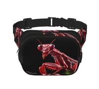 Phayah Blade Red Praying Mantis - Riñonera para hombres, mujeres, entrenamiento, viajes, casual, correr, senderismo, ciclismo, riñonera