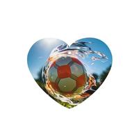 Phayah Blitzkrieg - Ambientador para coche, diseño de fútbol, aroma a lavanda, tarjeta con forma de corazón, 4 unidades, para colgar en el armario del coche, cajón