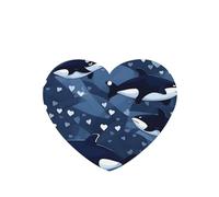 Phayah Blue Killer Whale Pattern Lavanda Aroma Ambientador de coche en forma de corazón colgante tarjeta perfumada colgante 6 piezas para cajones de armario de coches