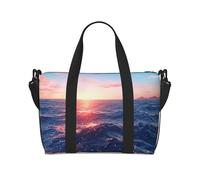 Phayah Blue Ocean - Bolsa de viaje para fin de semana, gimnasio, para mujeres y niñas, resistente al agua, Black, Talla única