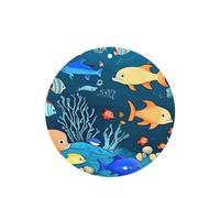 Phayah Blue Underwater World Of Fish - Ambientador de fragancia para coche, aroma de lavanda, forma redonda, para colgar, para el interior del coche, 6 unidades