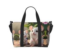 Phayah Bolsa de lona de viaje para madres e hijos, para fin de semana, gimnasio, para mujeres y niñas, resistente al agua, Negro -, Talla única