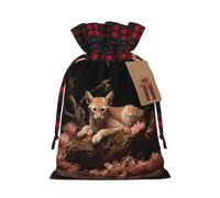 PHAYAH Bolsa de regalo con cordón de leopardo con diseño de gato en un árbol muerto, adecuada para dulces y pequeños regalos de cumpleaños, aniversarios y fiestas