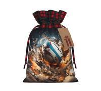 PHAYAH Bolsa de regalo con cordón de rugby On Fire, adecuada para dulces y pequeños regalos de cumpleaños, aniversarios y fiestas