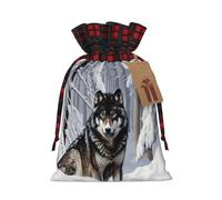 PHAYAH Bolsa de regalo con cordón de Wolf In The Snow adecuada para dulces y pequeños regalos de cumpleaños, aniversarios y fiestas