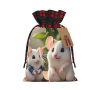 PHAYAH Bolsa de regalo de arpillera con cordón de Navidad para madre e hijo, bolsa de almacenamiento, adecuada para Navidad, fiesta de cumpleaños