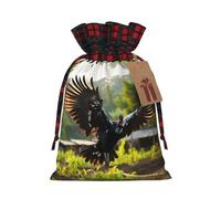 PHAYAH Bolsa de regalo de Navidad con diseño de pollo con alas extendidas, bolsa de regalo con cordón para cumpleaños, aniversarios y fiestas, dulces y bolsas de almacenamiento