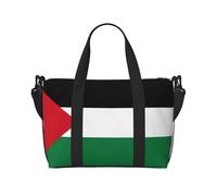 Phayah - Bolsa de viaje con bandera del estado de Palestina, bolsa de deporte, bolsa de fin de semana para mujer, color negro y blanco, talla única, blanco y negro, talla única