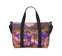 Phayah Bolsa de viaje con diseño de bestia de dibujos animados para fin de semana, gimnasio, para mujeres y niñas, resistente al agua, Black, Talla única