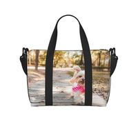Phayah Bolsa de viaje con diseño de perro corriendo hacia ti, bolsa de equipaje de mano, plegable, unisex, para viajes en avión