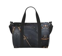 Phayah Bolsa de viaje con hojas de plantas encantadas, bolsa de deporte, bolsa de fin de semana para mujer, color negro, talla única, negro/blanco, One Size, blanco y negro, talla única