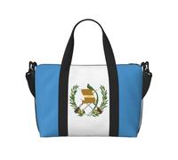 Phayah Bolsa de viaje con la bandera de Guatemala para fin de semana, gimnasio, para mujeres y niñas, resistente al agua, Black, Talla única