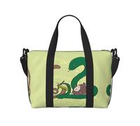 Phayah Bolsa de viaje con semillas de girasol, gusano de tierra, serpiente, bolsa de deporte, bolsa de gimnasio, bolsa de hombro para fin de semana, para mujer, color negro, talla única, Negro, One