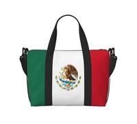 Phayah Bolsa de viaje cruzada con la bandera de México, ideal para la escuela o para la noche