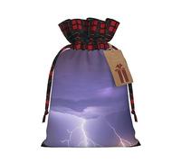 PHAYAH Bolsas de Navidad con cordón con patrón de tormenta de rayos, bolsas de regalo de Navidad, bolsas de dulces de Navidad, bolsas de golosinas, bolsas de recuerdos de fiesta,