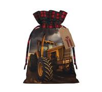 PHAYAH Bolsas de Navidad con diseño de tractor en el campo, bolsas de regalo de Navidad, bolsas de dulces de Navidad, bolsas de golosinas, bolsas de recuerdos de fiesta, pequeñas