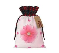 PHAYAH Bolsas de Navidad con patrón de claveles florecientes, bolsas de regalo de Navidad, bolsas de dulces de Navidad, bolsas de golosinas, bolsas de recuerdos de fiesta, pequeñas