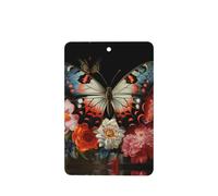 Phayah Bonito aroma de flores de mariposa con aroma a lavanda, aroma de coche, rectangular, para colgar en tabletas, ambientadores de fragancia para interiores de coche, 4 unidades