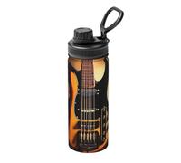 Phayah Botella de agua de acero inoxidable con doble pared y aislada al vacío para guitarra instrumental, camping, senderismo