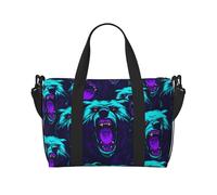 Phayah Bunch of Roaring Bears - Bolsa de viaje para fin de semana, gimnasio, para mujeres y niñas, resistente al agua, Black, Talla única