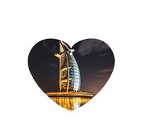 Phayah Burj Al Arab - 6 ambientadores para coche, diseño de hotel árabe, aroma a lavanda, con forma de corazón, para colgar, para tableta, armario, zapatos, armario, fragancia