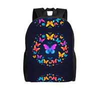 PHAYAH Butterflies Form A Circle Pattern Mochila de 40,6 cm, 14 l, gran capacidad, correas de hombro ajustables, bolsa simple para todos