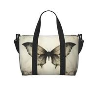 Phayah Butterfly On The Wing - Bolsa de viaje para fin de semana, gimnasio, para mujeres y niñas, resistente al agua, Black, Talla única